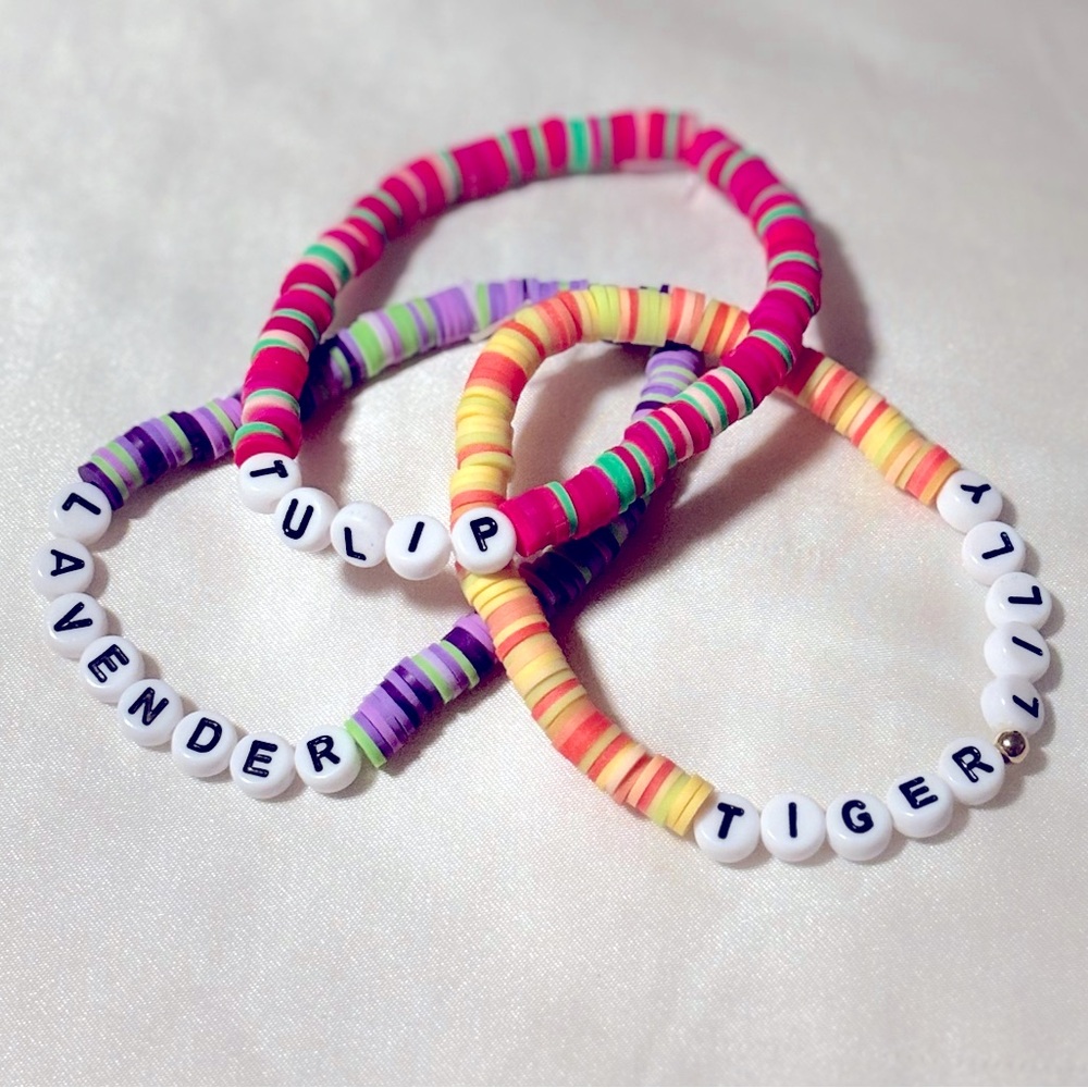 Flower inspired bracelets (set of 3)
